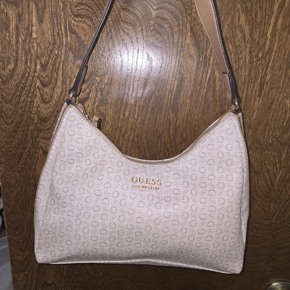 GUESS Cream Shoulder Bag - Picture 1 of 4